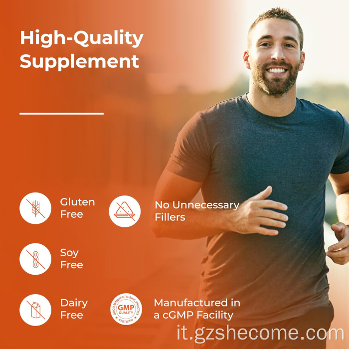 Capsule vegetariane di quercetina organica supportano la salute immunitaria